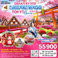 OSAKA KYOTO SHIRAKAWAGO TOKYO FLOWER 6D 4N โดยสายการบินไทย (TG)